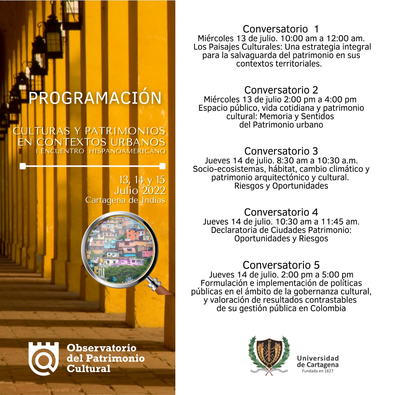 Programacion I Encuentro Hispanoamericano de Culturas y Patrimonios