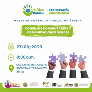 Mesa de Participación Consejos Comunitarios y Organizaciones de Base