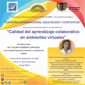 Conferencia: “Calidad del aprendizaje colaborativo en ambientes virtuales”