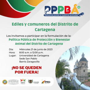 Política Pública de Protección y Bienestar Animal del Distrito de Cartagena